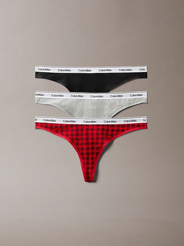 Multi 3 Pack Thongs - Icon Logo  Women