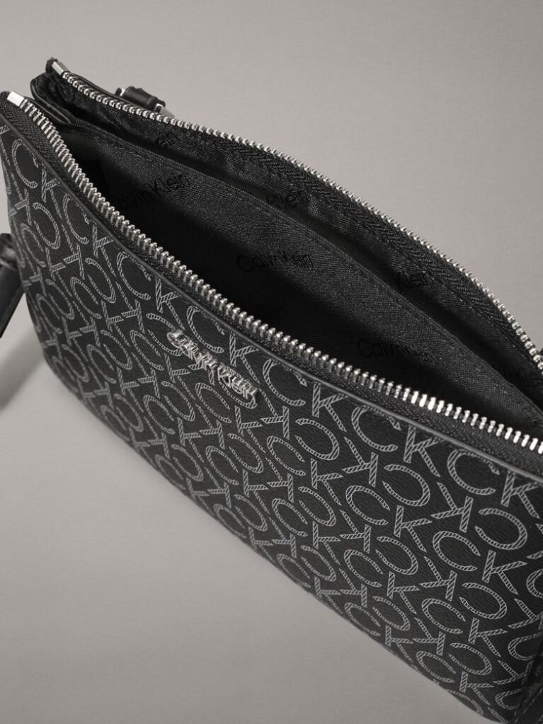 Black Crossbody Logo Pouch  Women