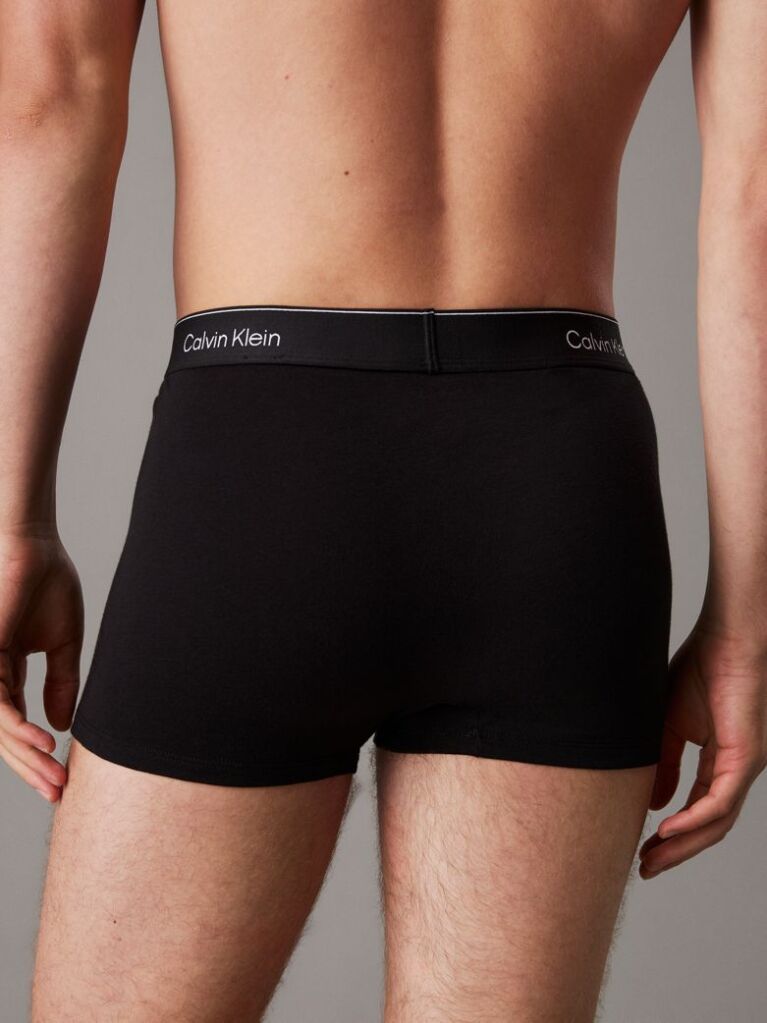 Black 3 Pack Relaxed Dart Trunks - Icon Cotton Stretch  Men