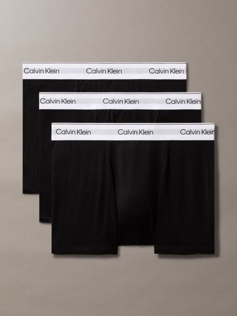 Black 3 Pack Relaxed Dart Trunks - Icon Cotton Stretch  Men