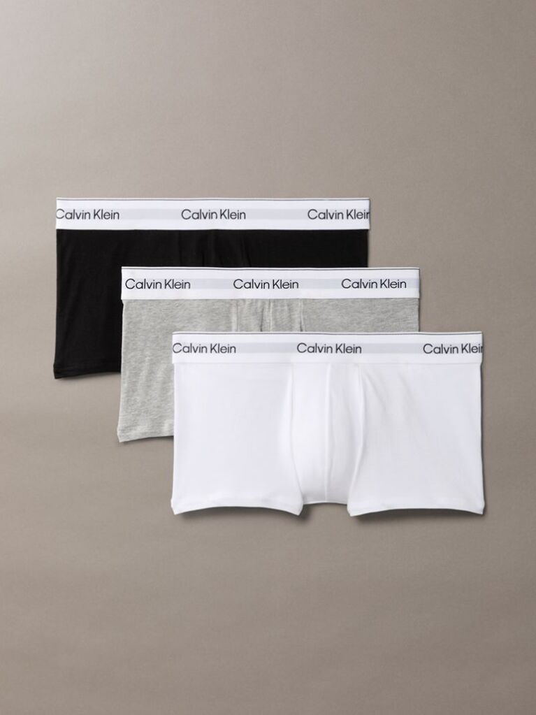 Multi 3 Pack Low Rise Trunks - Icon Cotton Stretch  Men