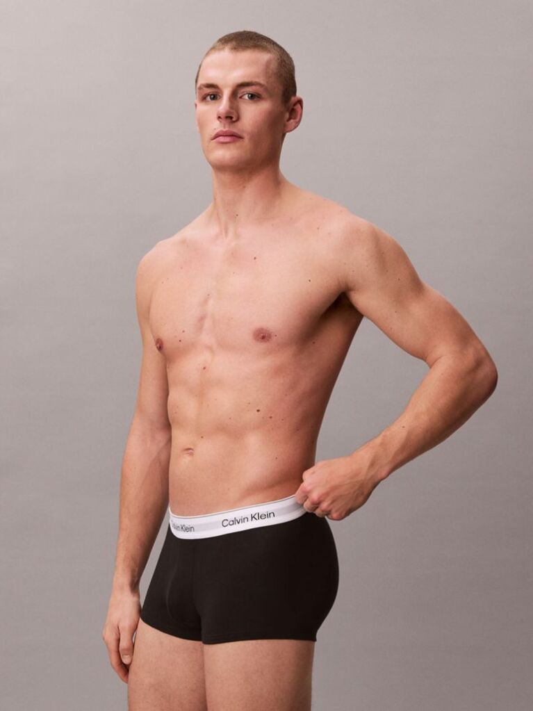 Multi 3 Pack Low Rise Trunks - Icon Cotton Stretch  Men
