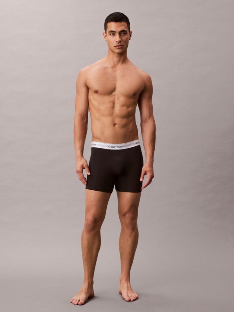 Black 3 Pack Boxer Briefs - Icon Cotton Stretch  Men