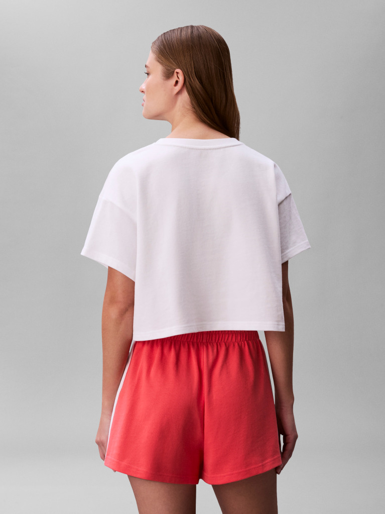 White Cropped Beach T-Shirt  Women