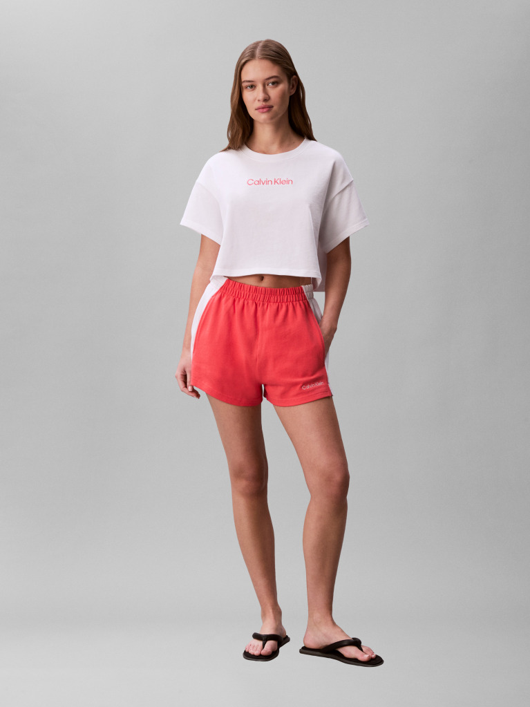 White Cropped Beach T-Shirt  Women