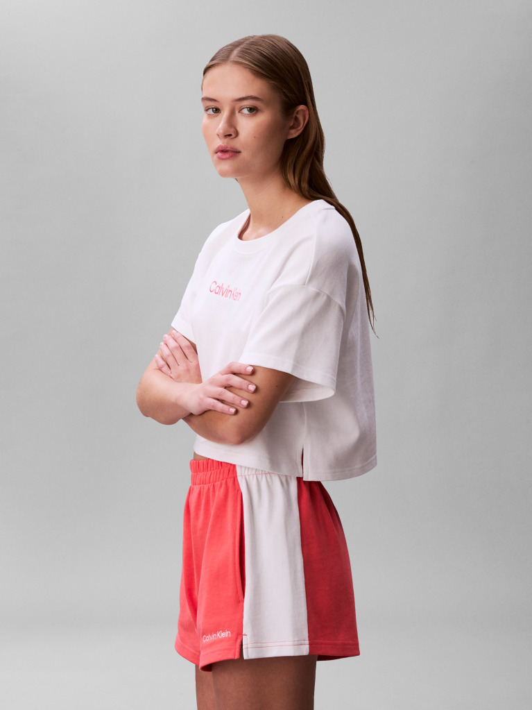 White Cropped Beach T-Shirt  Women