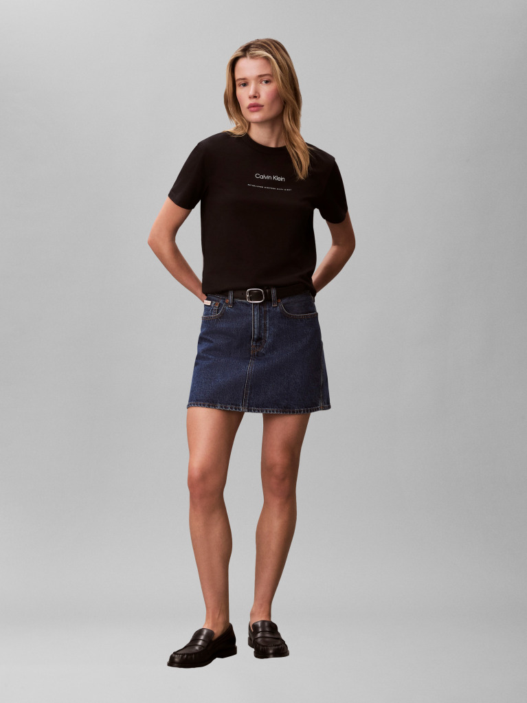 Black Tonal Logo Classic T-Shirt  Women