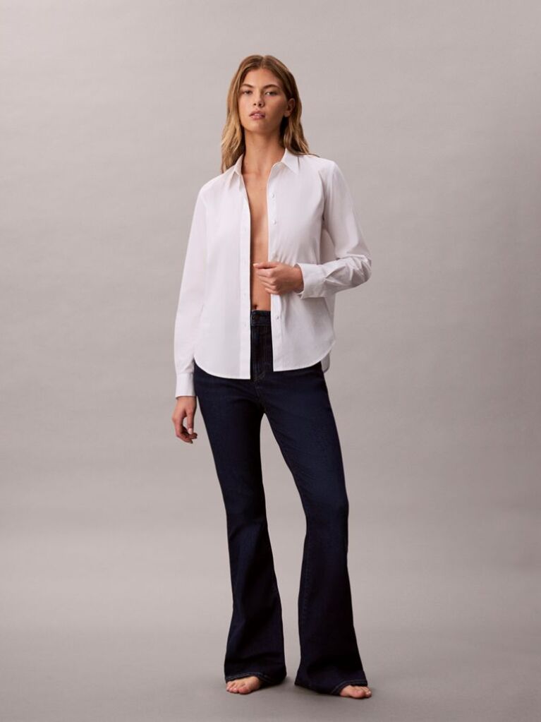 Blue High Rise Flare Jeans  Women