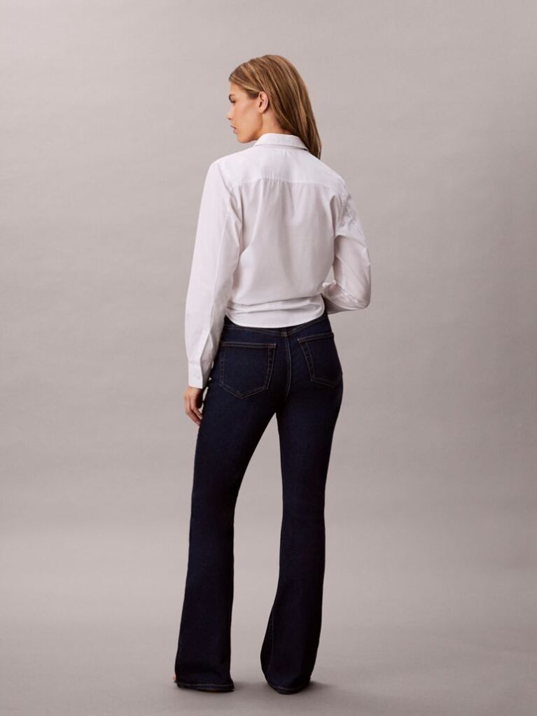 Blue High Rise Flare Jeans  Women