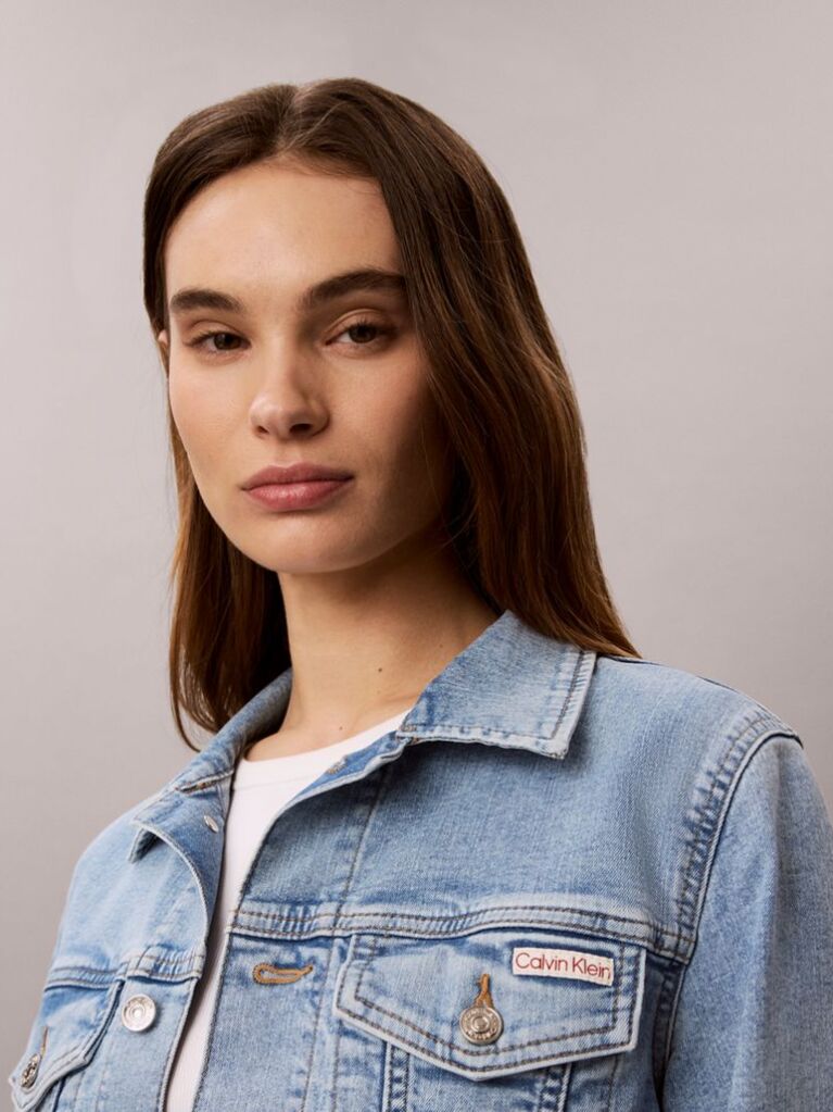 Denim Cropped Denim Trucker Jacket  Women