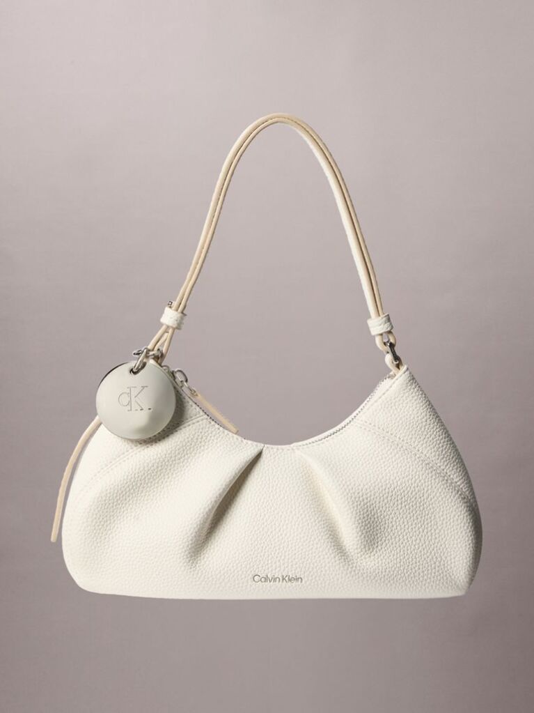 White Monogram Charm Shoulder Bag  Women