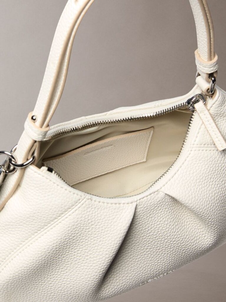 White Monogram Charm Shoulder Bag  Women
