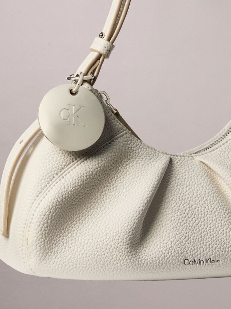 White Monogram Charm Shoulder Bag  Women