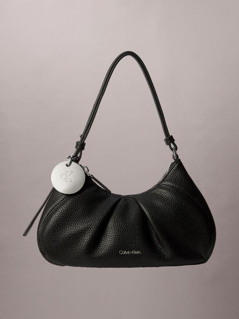 Black Monogram Charm Shoulder Bag  Women