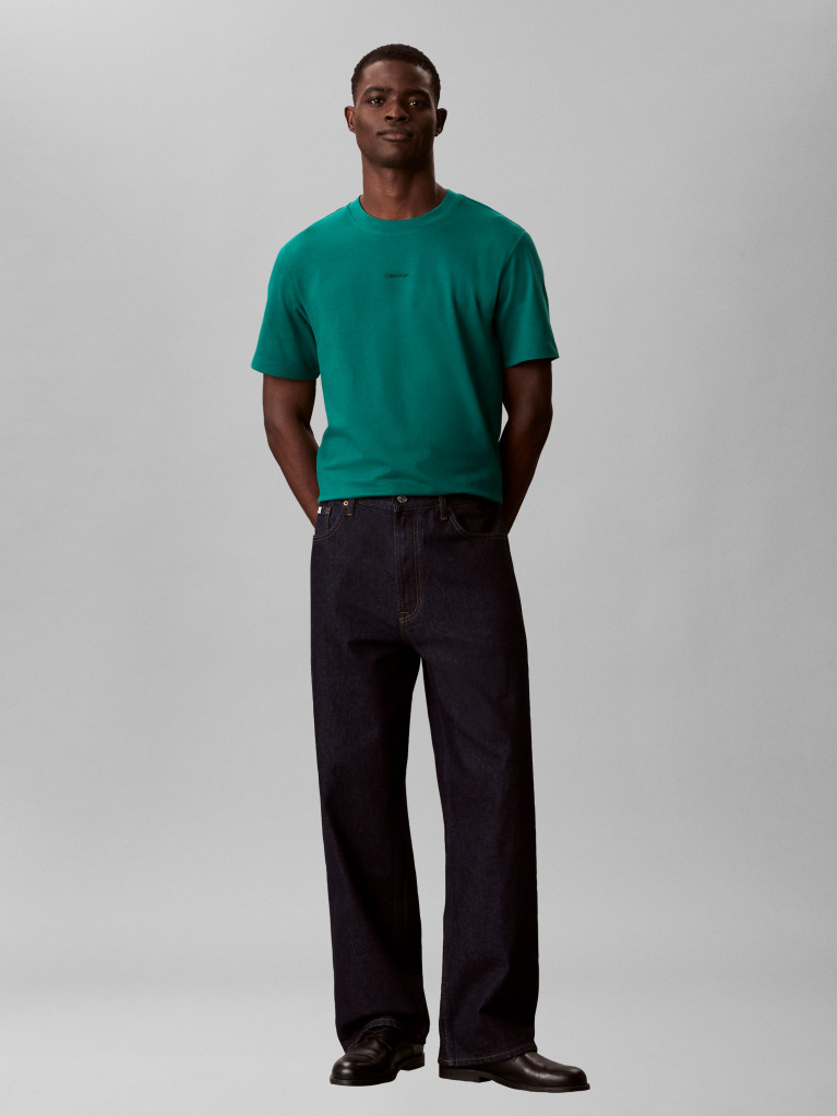 Green Short Sleeve Stretch Pique Nano Easy Tee  Men