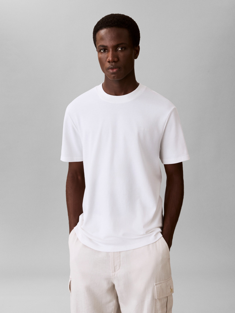White Tech Interlock T-Shirt  Men