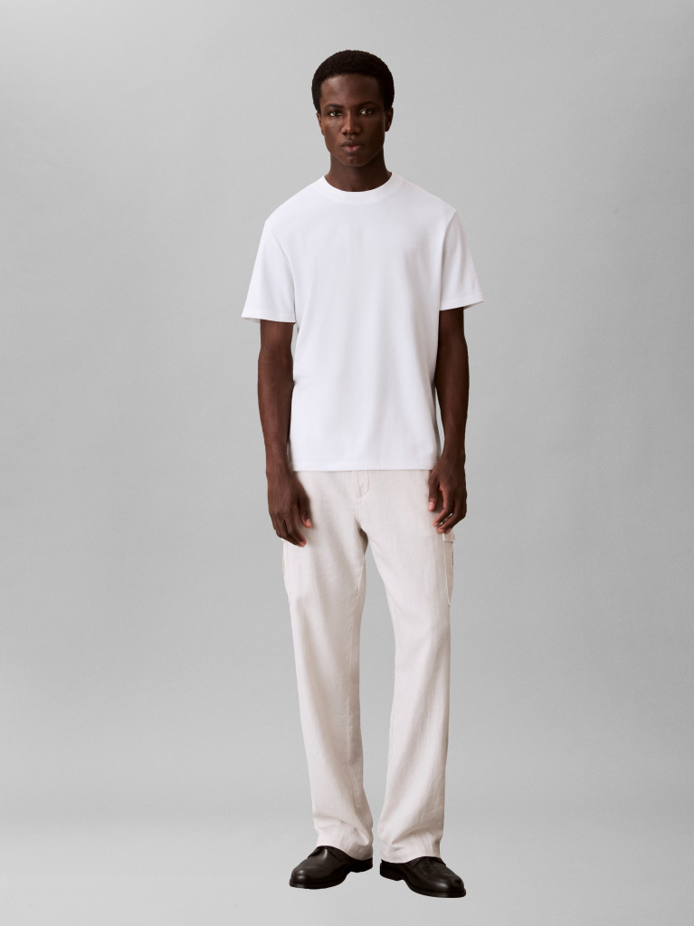 White Tech Interlock T-Shirt  Men