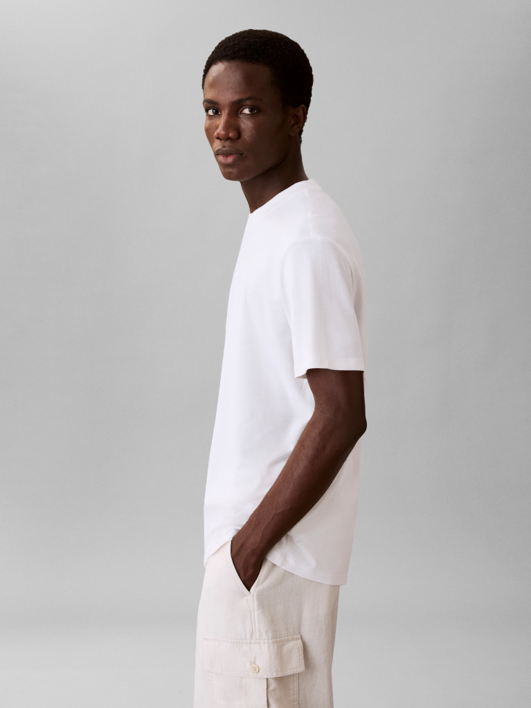 White Tech Interlock T-Shirt  Men