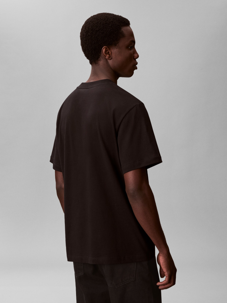 Black Fade Logo Crew Neck T-Shirt  Men