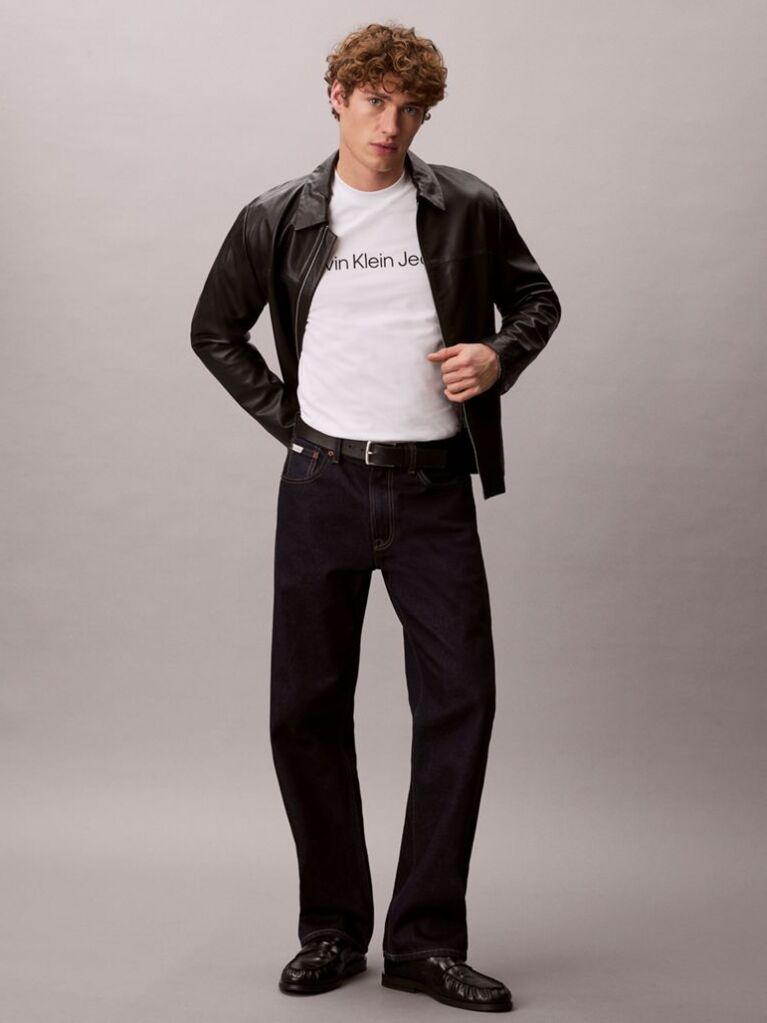 White Linear Logo T-Shirt  Men