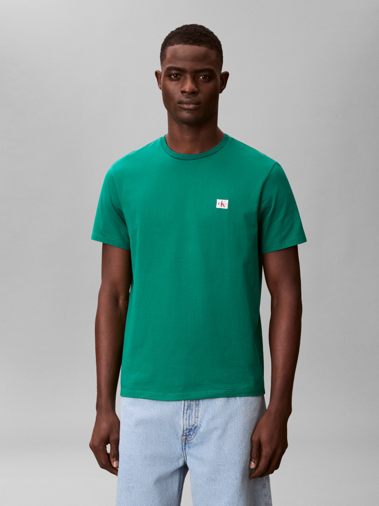 Green Cotton Badge T-shirt  Men