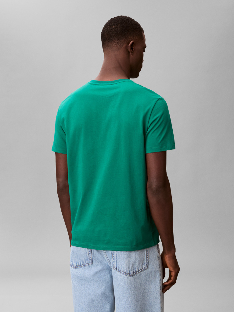 Green Cotton Badge T-shirt  Men