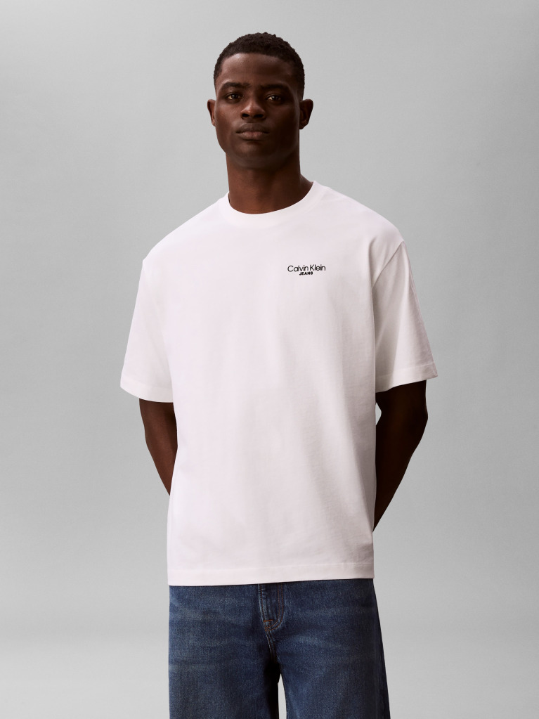 White Back Logo T-shirt  Men