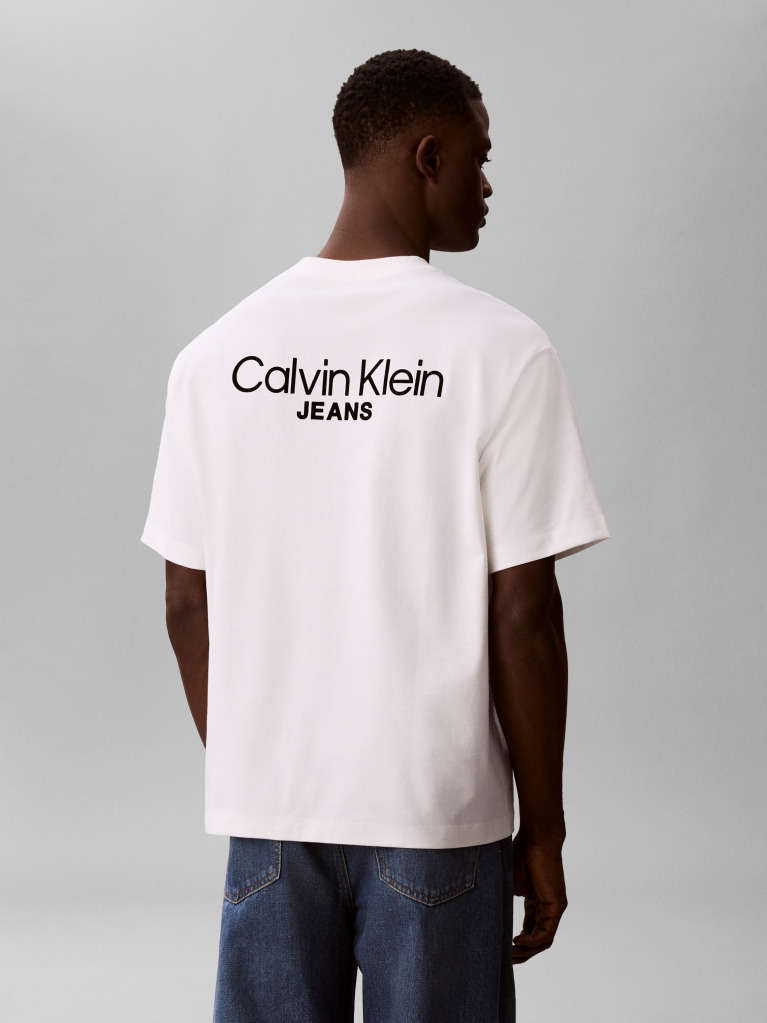 White Back Logo T-shirt  Men