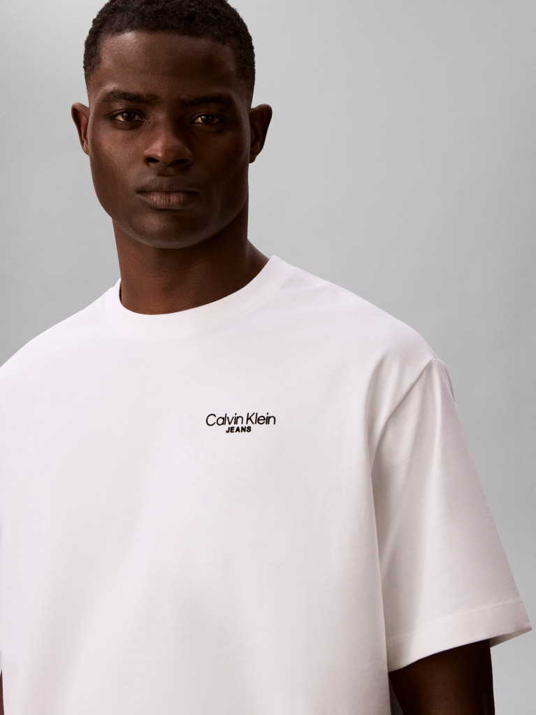 White Back Logo T-shirt  Men