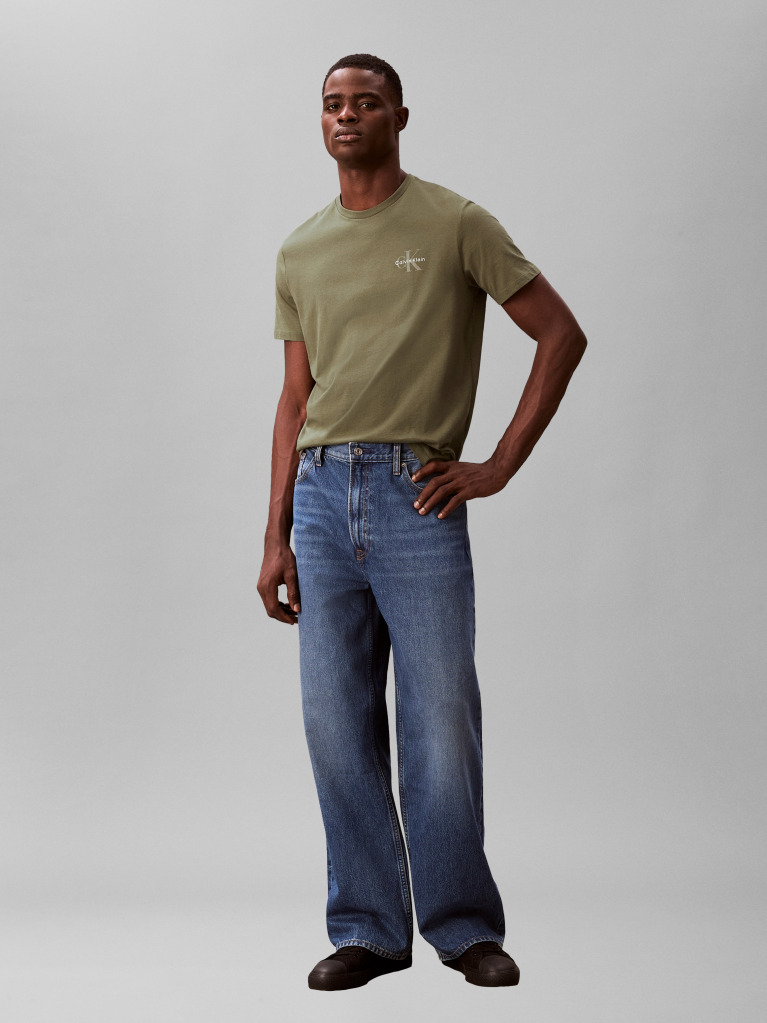 Green Classic Fit Monologo T-Shirt  Men