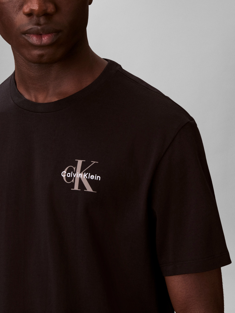 Black Classic Fit Monologo T-Shirt  Men