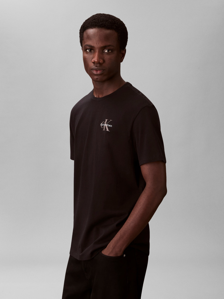 Black Classic Fit Monologo T-Shirt  Men