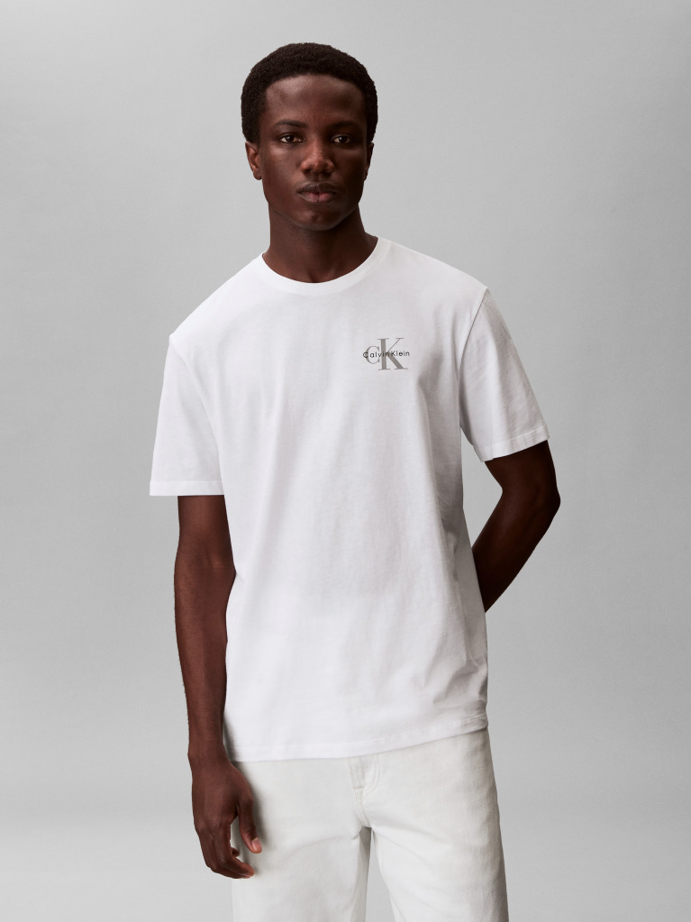 White Classic Fit Monologo T-Shirt  Men