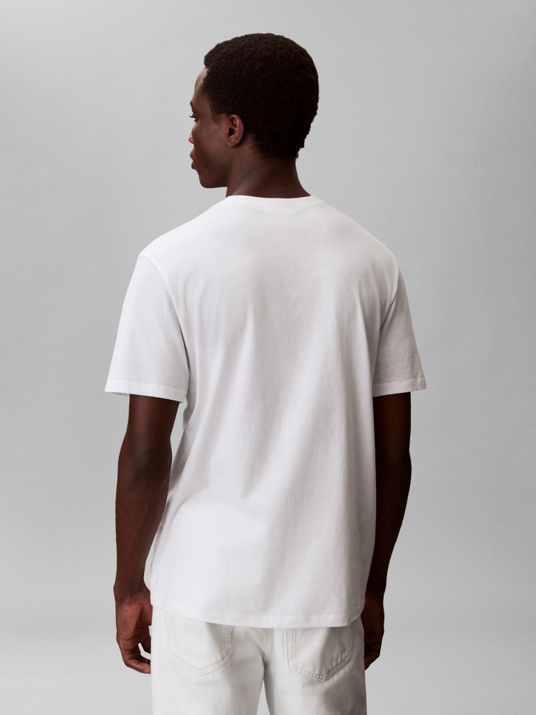 White Classic Fit Monologo T-Shirt  Men