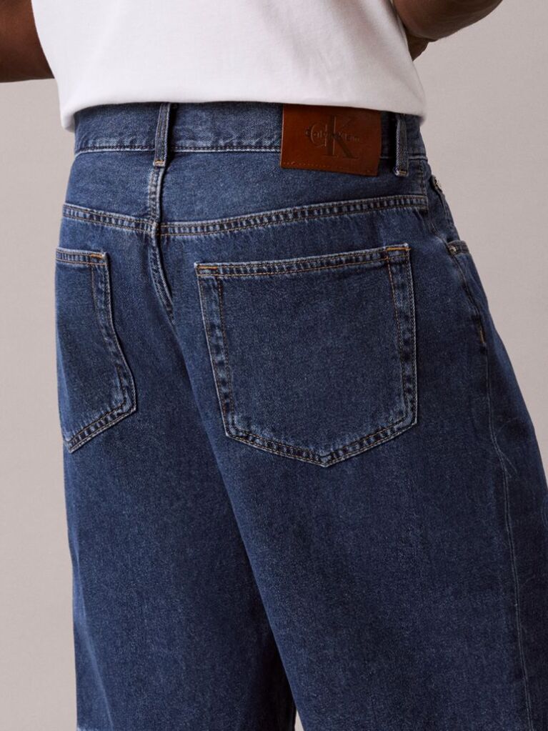 Denim 90s Logo Denim Shorts  Men