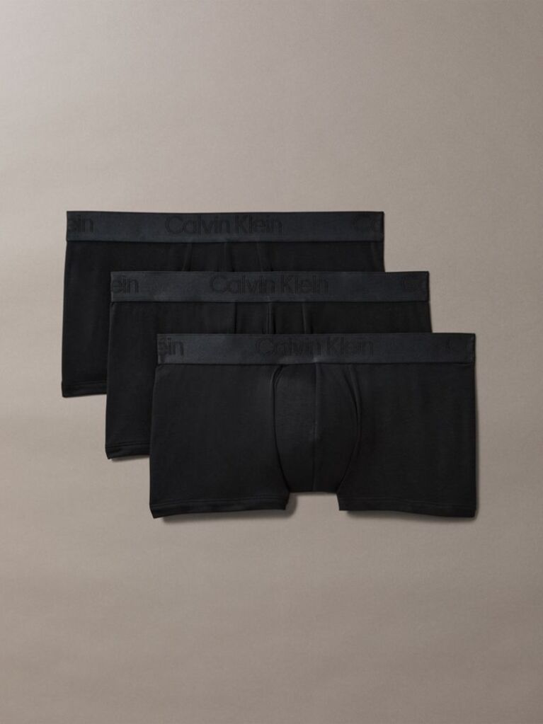 Black 3 Pack Low Rise Trunks - CK Black  Men
