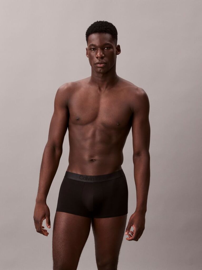 Black 3 Pack Low Rise Trunks - CK Black  Men