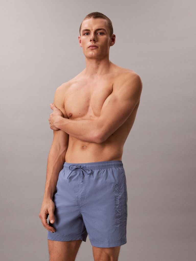 Blue Medium Drawstring Swim Shorts - CK Tech  Men