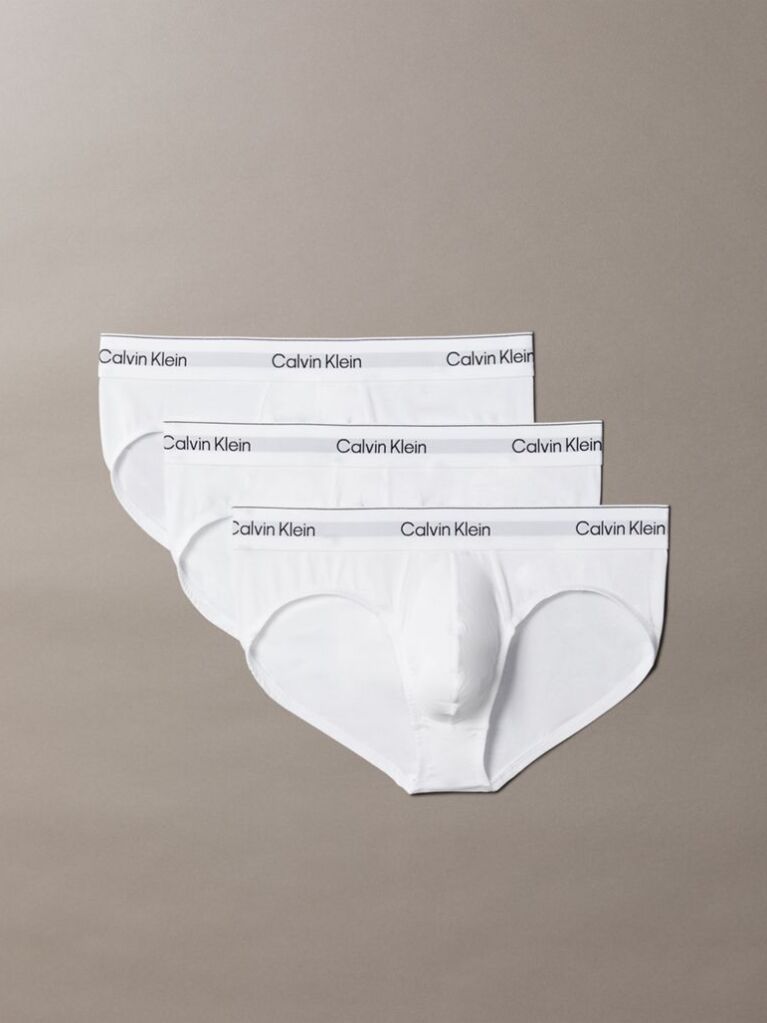 White 3 Pack Briefs - Icon Cotton Stretch  Men