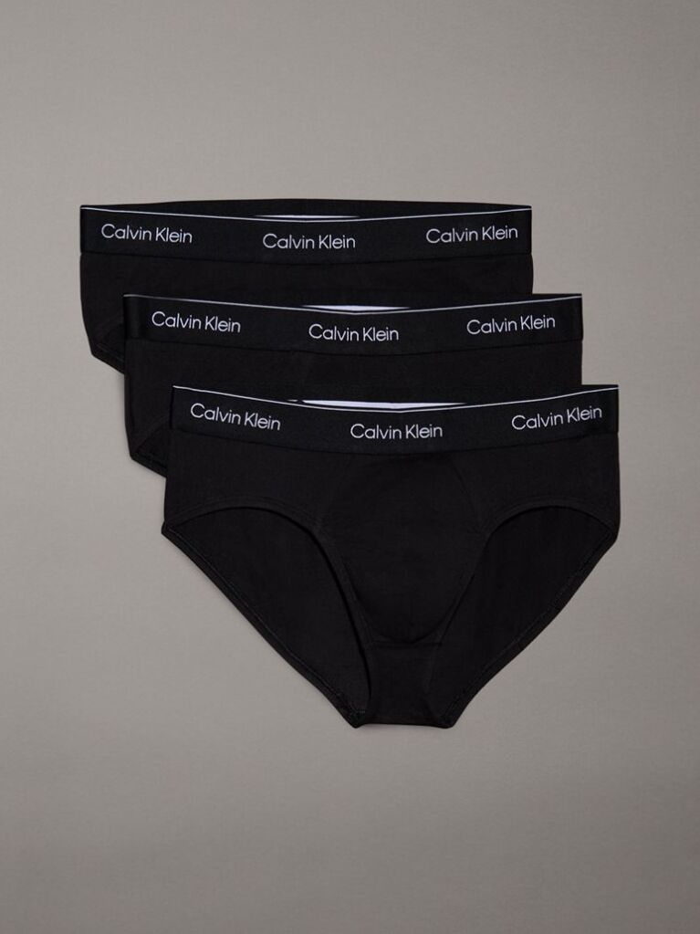 Black 3 Pack Briefs - Icon Cotton Stretch  Men