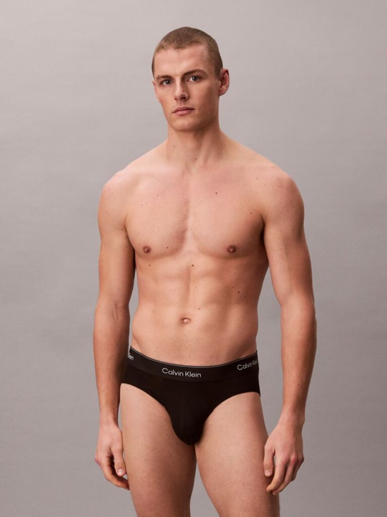 Black 3 Pack Briefs - Icon Cotton Stretch  Men
