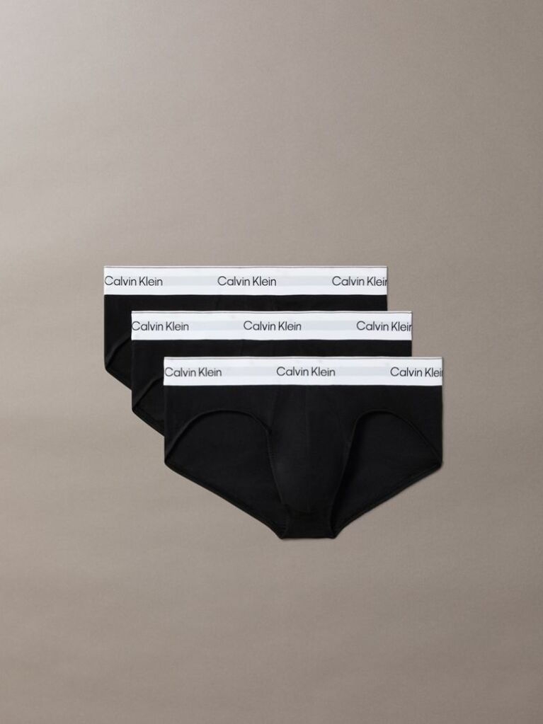 Black 3 Pack Briefs - Icon Cotton Stretch  Men