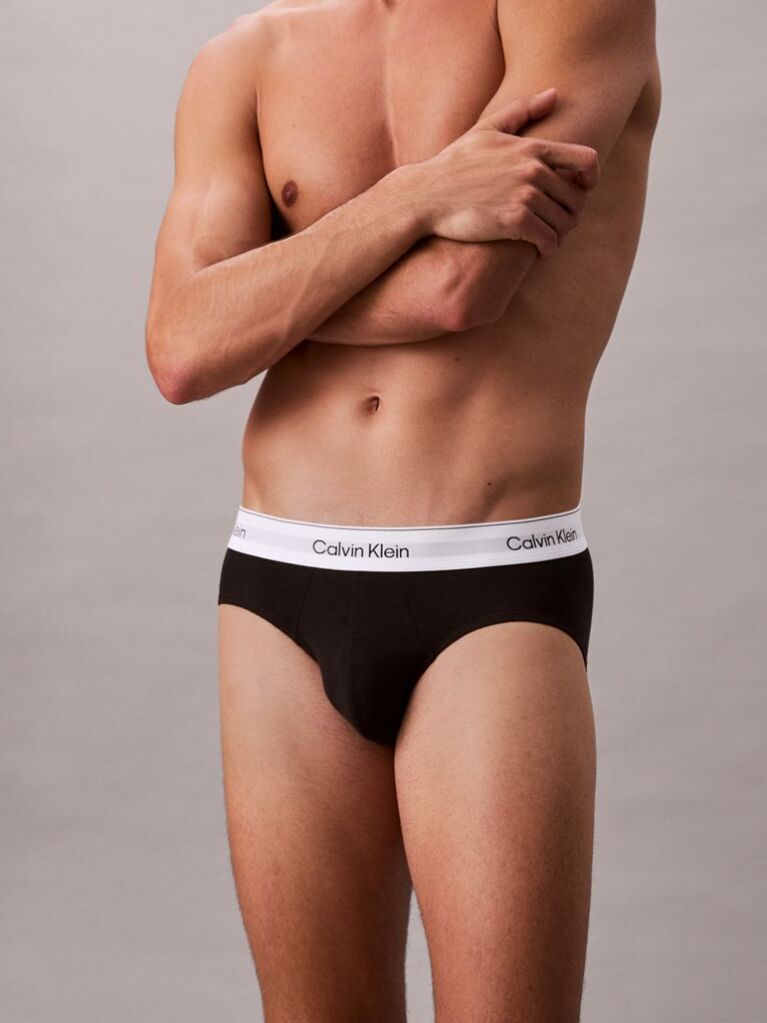 Black 3 Pack Briefs - Icon Cotton Stretch  Men