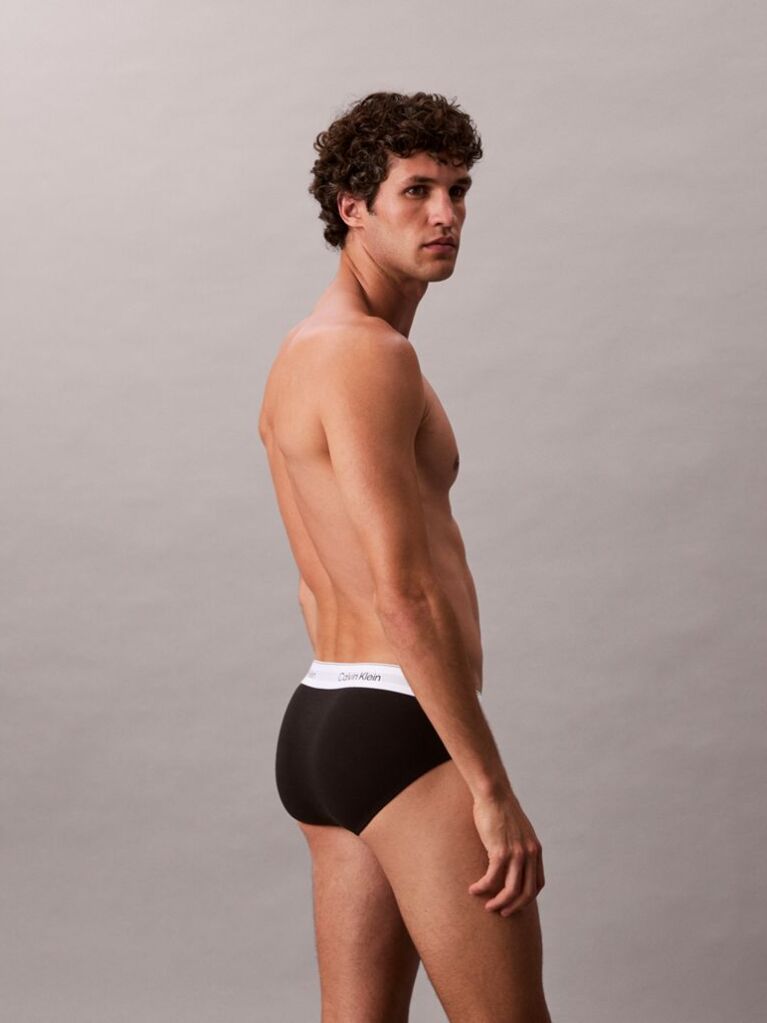 Black 3 Pack Briefs - Icon Cotton Stretch  Men