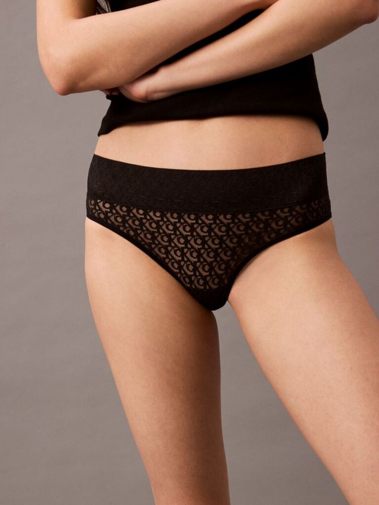 Black Brazilian Briefs - Icon Logo Lace  Women