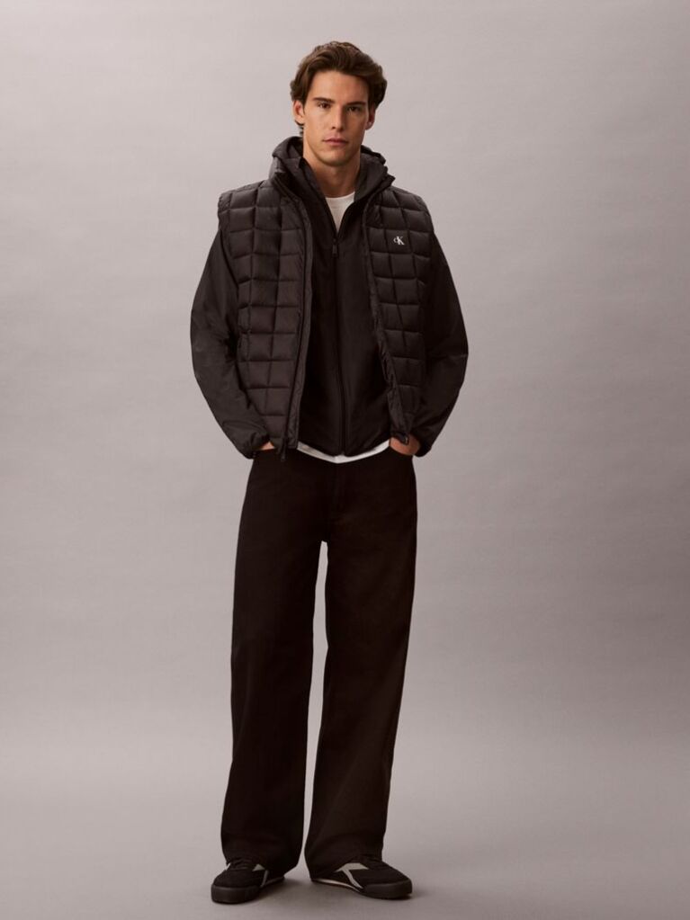 Black Ultra Light Quilted Puffer Gilet  Men
