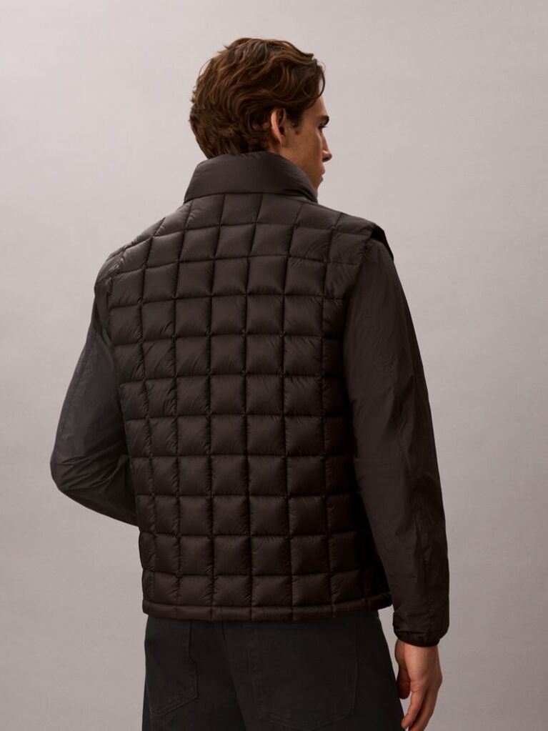 Black Ultra Light Quilted Puffer Gilet  Men