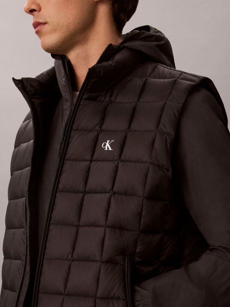 Black Ultra Light Quilted Puffer Gilet  Men