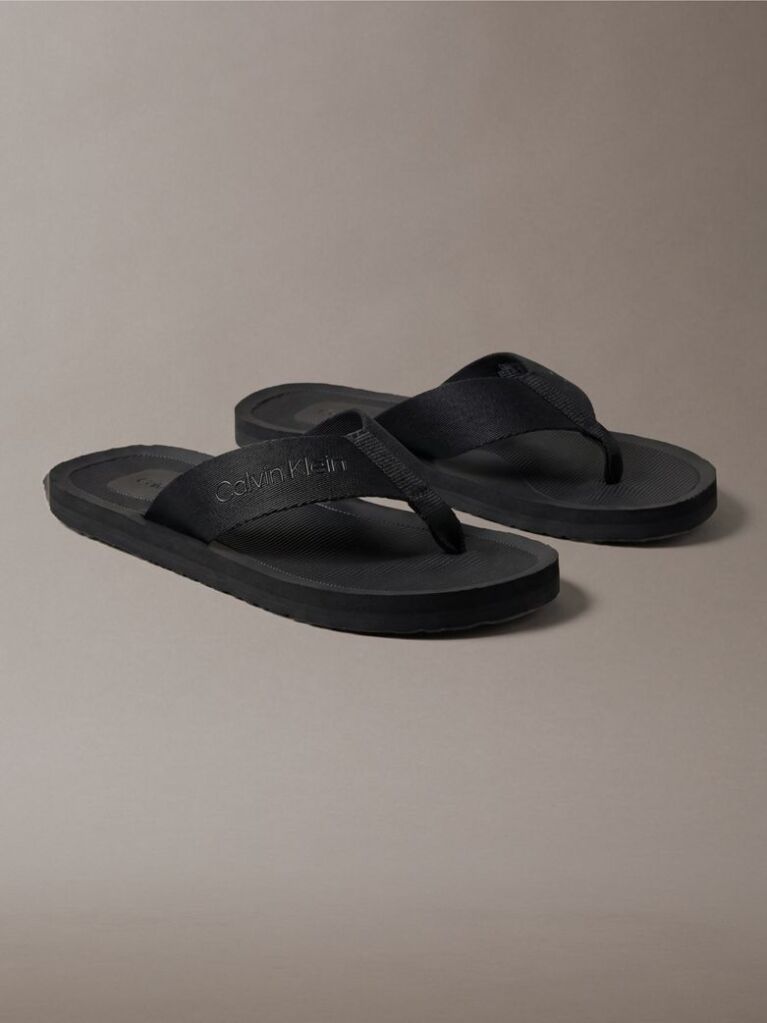 Black City Thong Slides  Men