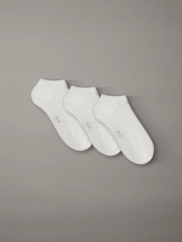 White 3 Pack Ankle Socks  Women